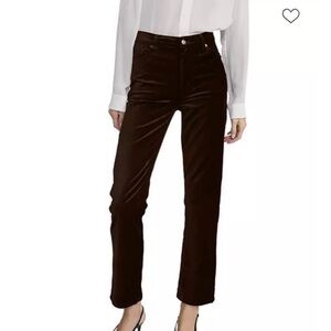 FRAME Le Sleek Straight High Rise Velvet Jeans in Dark
Clove